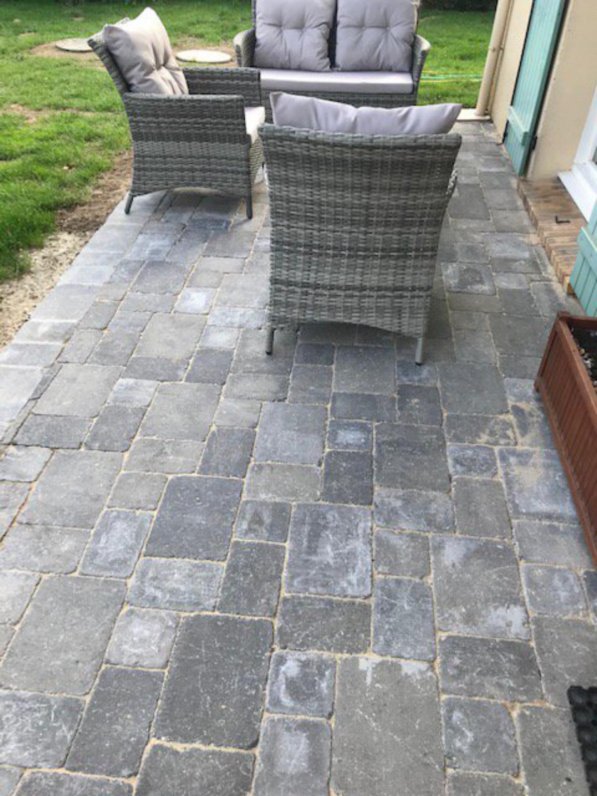 Terrasse en pavés